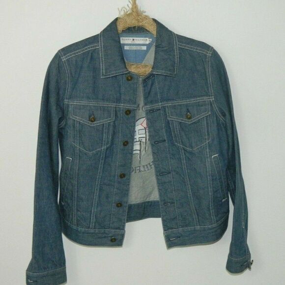 Vintage Tommy Hilfiger Jean Jacket  Hong Kong Med - Picture 5 of 10